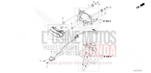 TAILLIGHT (CB350RS/GB350S) GB350SS de 2025